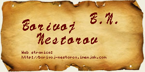 Borivoj Nestorov vizit kartica